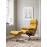 Stressless® Relaxsessel »Sunrise«, (Set, Relaxsessel mit Hocker), mit Hocker, mit Cross Base, Größe S, M & L, Holzakzent Eiche
