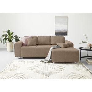 Guido Maria Kretschmer Home&Living Ecksofa »Györ«, L-Form, wahlweise mit Bettfunktion und Bettkasten incl. 2 Zierkissen