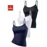 Vivance active Spaghettitop, (3er-Pack), aus weicher Microfaser