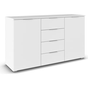 rauch Kombikommode »Sideboard Schubladenkommode AGORDO mit Dekor- oder Hochglanzfront«, (in zwei Griff-Farben), mit 4 Schubkästen und 2 Türen sowie Metallgriffen MADE IN GERMANY