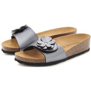 Vivance Pantolette »Mule, Sandale, offener Schuh«, mit Komfortkorkfußbett aus Leder und dezentem Keilabsatz