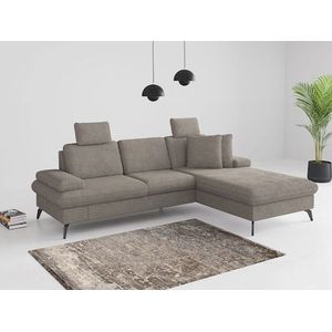 sit&more Ecksofa »Morris Jubi L-Form«, inkl. Armteilfunktion und 1 Zierkissen, wahlweise mit Bettfunktion