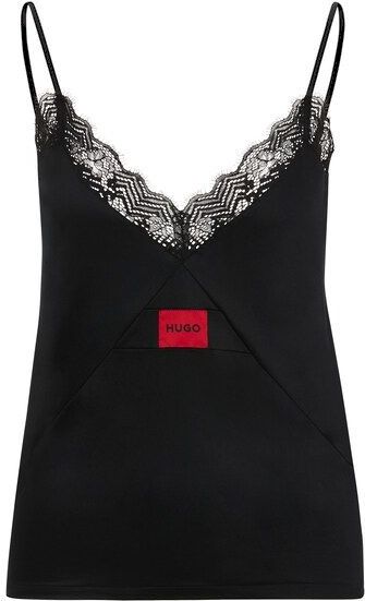 HUGO Underwear Spitzentop »RED LABEL LACE_CAMI«, mit V-Ausschnitt