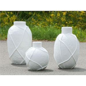 GILDE Bodenvase »Vase ""Linhas"" weiß H. 57,5cm«, (1 St.)