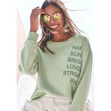 Buffalo Sweatshirt, mit Statement Druck, Loungeanzug
