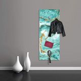 queence Garderobenleiste »Hardy«, Wand Garderobe, Marmor Optik, Gold, Glitzer, platzsparend