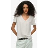 Superdry V-Shirt »STUDIOS SLUB EMB VEE TEE«, strukturiertes T-Shirt mit V-Ausschnitt und Stickerei