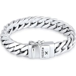 Kuzzoi Armband »Herren Panzerarmband Kastenverschluss 925er Silber«
