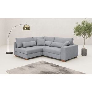 Mr. Couch Ecksofa »Helena L-Form«, mit Taschenfederkern, bis 140 kg belastbar, wahlweise mit Bett