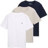 TOM TAILOR Denim T-Shirt, (Packung, 3 tlg.), mit Logo Print