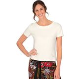 Trigema Sweatshirt »TRIGEMA Shirt mit kurzen Ärmeln mit Kristallsteinen«