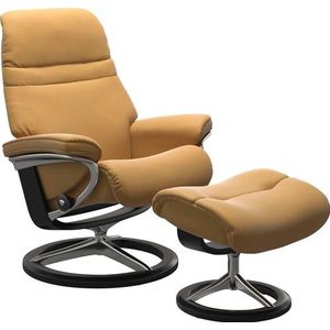 Stressless® Relaxsessel »Sunrise«, (Set, Relaxsessel mit Hocker), mit Signature Base, Größe M, Gestell Schwarz