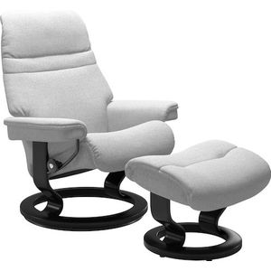 Stressless® Relaxsessel »Sunrise«, (Set, Relaxsessel mit Hocker), mit Classic Base, Größe S, Gestell Schwarz