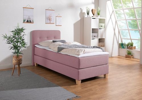 Home affaire Boxspringbett »Fargo«, inkl. Topper, in 3 Matratzenarten, in Samt- oder Strukturstoff
