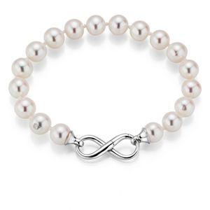 Adriana Perlenarmband »Bellagio - Infinity/Unendlichkeitsschleife, B5-S, B5-W-7«, Made in Germany - mit Süßwasser- oder Tahitizuchtperle