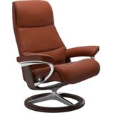 Stressless® Relaxsessel »View«, (Set, Relaxsessel mit Hocker), mit Signature Base, Größe L,Gestell Wenge