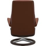 Stressless® Relaxsessel »View«, (Set, Relaxsessel mit Hocker), mit Signature Base, Größe L,Gestell Wenge
