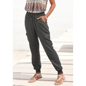 LASCANA Schlupfhose, aus gewebter Viskose mit Taschen, Stoffhose, Cargohose