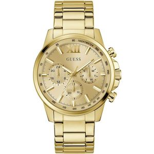 Guess Multifunktionsuhr »WALKER«, Quarzuhr, Armbanduhr, Herrenuhr, Datum, Wochentag, Edelstahlarmband