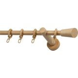 GARESA Gardinenstange »CLASSICO MOLIS«, 1 läufig-läufig, Wunschmaßlänge, Vorhanggarnitur, verlängerbar, Wandmontage, Keil, mit Ringe und Haken