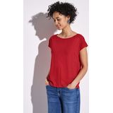 STREET ONE Shirttop, mit Raffung an der Schulter