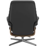 Stressless® Relaxsessel »Sunrise«, (Set, Relaxsessel mit Hocker), mit Hocker, mit Cross Base, Größe S, M & L, Holzakzent Eiche