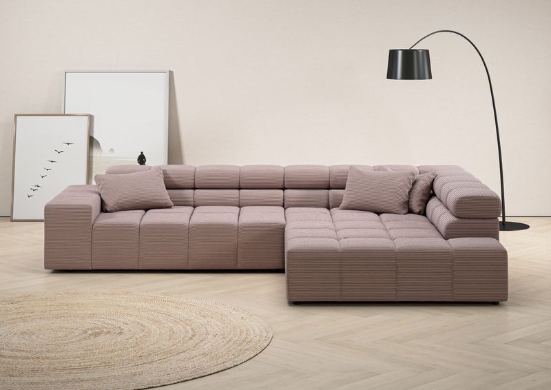 INOSIGN Ecksofa »Ancona incl. Kopfteilverstellung, OTTOs Choice, Breite 319cm, L-Form«, wahlweise motorische Sitztiefenverstellung, auch in Cord + Easy Care