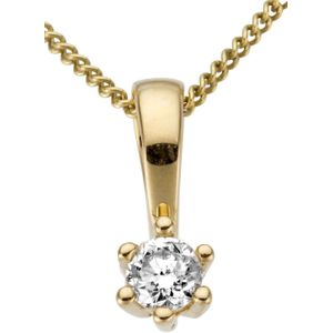 Firetti Kettenanhänger »Schmuck Geschenk Gold 750 Halsschmuck Anhänger Halskette Solitär«, mit Brillant in Krappenfassung
