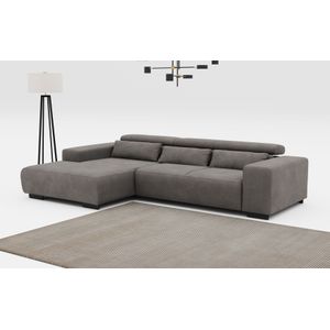 COTTA Ecksofa »Side L-Form, mit Kopfteilverstellung und Zierkissen«, optional motorische Sitztiefenverstellung