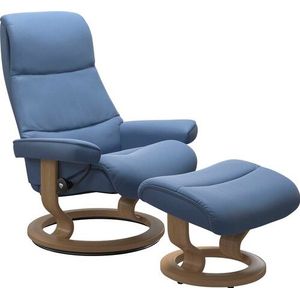 Stressless® Relaxsessel »View«, (Set, Relaxsessel mit Hocker), mit Classic Base, Größe M,Gestell Eiche