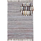 carpetfine Teppich »Kelim Chindi, Wendeteppich«, rechteckig, 6 mm Höhe, handgewebt, Fleckerlteppich mit Fransen, auch vielen in Läufergrößen