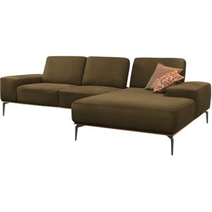 W.SCHILLIG Ecksofa »run, Designsofa mit tollem Sitzkomfort, bequem, L-Form«, mit Holzsockel, Füße in Schwarz pulverbeschichtet, Breite 279 cm
