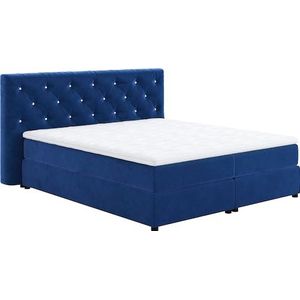 COTTA Boxspringbett »Castle«, mit Strasssteinen im Kopfteil, inkl. Topper