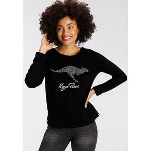 KangaROOS Sweatshirt, Langarm, figurumspielend, unifarben, mit Rundhalsausschnitt