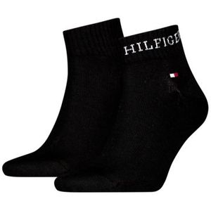 Tommy Hilfiger Kurzsocken »TH MEN QUARTER 2P HILFIGER TAB«, (2 Paar), Logo-Flag und Schriftzug