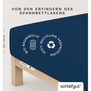 Schlafgut Spannbettlaken »CASUAL u.a. in Gr. 90x200, 140x200 oder 180x200 cm, 100% Bio-Baumwolle«, Bettlaken für Matratzen bis 25 cm Höhe, zuverlässig, langlebig, weich