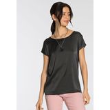 Laura Scott Shirtbluse, aus Satin und Jersey