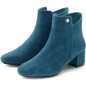 LASCANA Stiefelette, mit bequemen Blockabsatz, Ankle Boots, Stiefel VEGAN