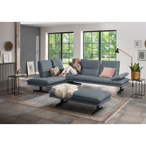 W.SCHILLIG Ecksofa »broadway, Designsofa, toller Sitzkomfort, zeitlos, elegant, L-Form«, Sitztiefenverstellung, Kopfteil- & Seitenteilverstellung, Breite 284cm