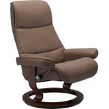 Stressless® Relaxsessel »View«, (Set, Relaxsessel mit Hocker), mit Classic Base, Größe S,Gestell Braun