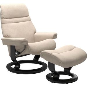 Stressless® Relaxsessel »Sunrise«, (Set, Relaxsessel mit Hocker), mit Classic Base, Größe L, Gestell Schwarz