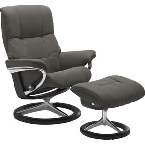 Stressless® Relaxsessel »Mayfair«, (Set, Relaxsessel mit Hocker), mit Hocker, mit Signature Base, Größe S, M & L, Gestell Schwarz