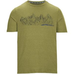 Killtec T-Shirt »Lilleo MN TSHRT C«, Schnelltrocknendes Herren T-Shirt mit Berg-Print und Melange-Optik