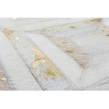 Kayoom Teppich »Spark 410«, rechteckig, 8 mm Höhe, 100% Leder, Unikat, fusselarm, Allergiker & Fußbodenheizung geeignet