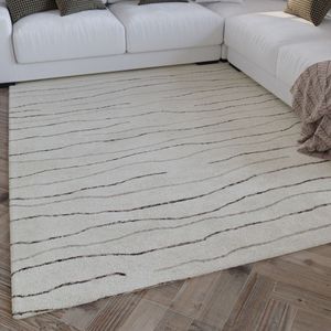 Wecon home Wollteppich »Hamptons ELEVEN«, rechteckig, 10 mm Höhe, Läufer, Schurwolle, Kurzflor, Wohnzimmer, Schlafzimmer, Wellen
