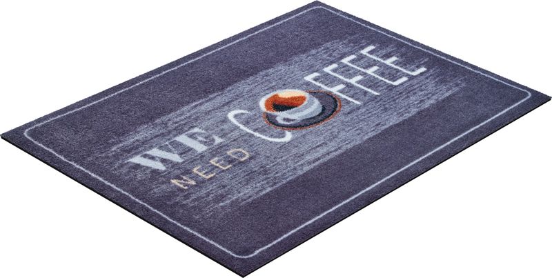Grund Fußmatte »Coffee«, rechteckig, 8 mm Höhe, Schmutzfangmatte, mit Spruch, In- und Outdoor geeignet, waschbar, den