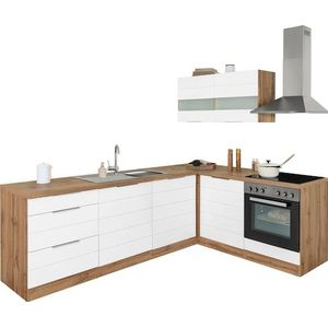 KOCHSTATION Winkelküche »KS-Luhe«, Stellbreite 240x180 cm, wahlweise mit oder ohne E-Geräten, MDF-Fronten