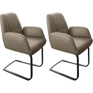 W.SCHILLIG Freischwinger »ole«, (Set), 2 St., Longlife Xtra-Leder Z59, 2er- oder 4er-Set, Gestell in Schwarz pulverbeschichtet