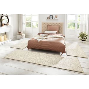 HANSE Home Bettumrandung »Wolly 2«, (3 tlg.), Bettvorleger, 3-teiliger Läufer Set, Unifarben, Kurzflor, Bettläufer