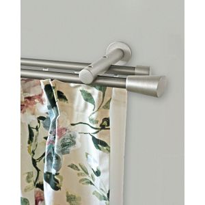 GARESA Gardinenstange »MOLIS«, 2 läufig-läufig, Wunschmaßlänge, Vorhanggarnitur, einfache Montage, verlängerbar, Wandmontage, Keil